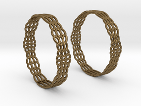 Wired Beauty 2 Hoop Earrings 50mm in Natural Bronze