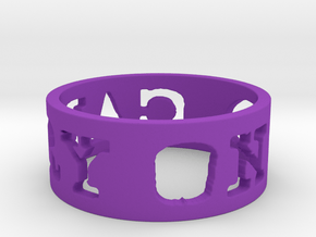 Carry On Ring (Size 10) in Purple Processed Versatile Plastic