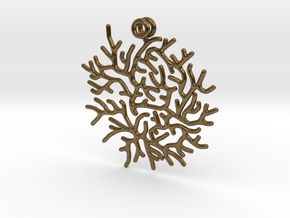 Delicate Little Coral Pendant in Natural Bronze