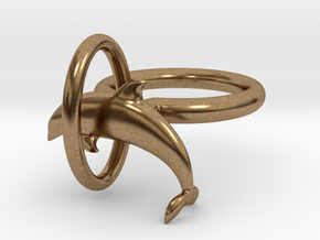 Dolplin Ring (US Size 6) in Natural Brass