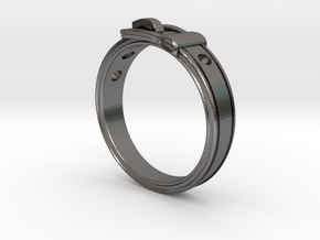 The Belt Ring in Polished Nickel Steel