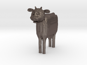 Cow in Polished Bronzed Silver Steel