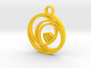 CIrcular CTR Pendant in Yellow Processed Versatile Plastic