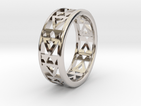 Simple Fractal Ring in Platinum
