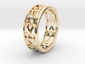 Simple Fractal Ring in 14K Yellow Gold