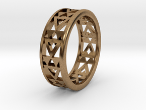 Simple Fractal Ring in Natural Brass