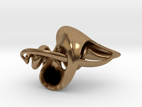Whelk Pendant in Natural Brass