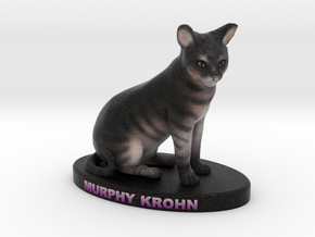 Custom Cat Figurine - Murphy in Full Color Sandstone