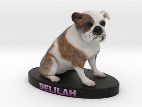 Custom Dog Figurine - Delilah in Full Color Sandstone