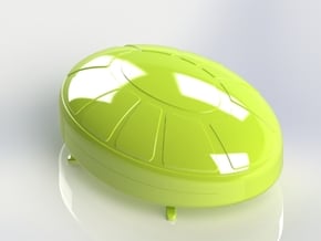 Turtle Box in White Natural Versatile Plastic