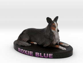 Custom Dog Figurine - Roxie in Full Color Sandstone