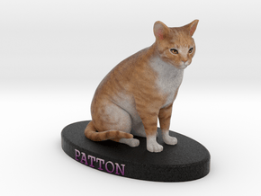 Custom Cat Figurine - Patton in Full Color Sandstone