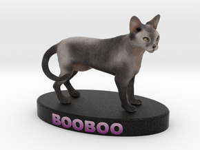 Custom Cat Figurine - Booboo in Full Color Sandstone