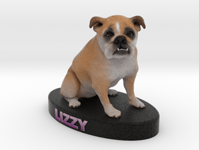 Custom Dog Figurine - Lizzy in Full Color Sandstone