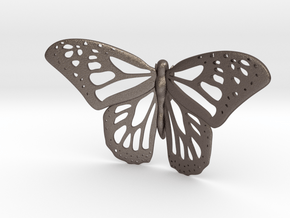 Monarch Statue in Polished Bronzed Silver Steel