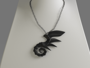 Dragoner Pendant in Black Natural Versatile Plastic