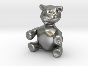 BIG (3") Teddy Bear! in Natural Silver