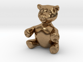 BIG (3") Teddy Bear! in Natural Brass