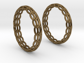 Wired Beauty 4 Hoop Earrings 30mm in Natural Bronze