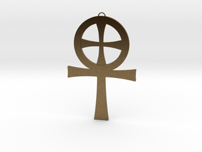 Large Gnostic Cross Pendant : Pectoral Cross in Natural Bronze