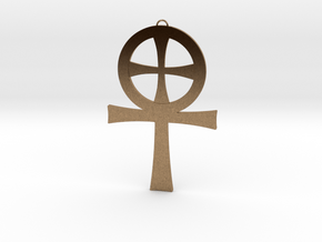 Large Gnostic Cross Pendant : Pectoral Cross in Natural Brass