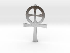 Large Gnostic Cross Pendant : Pectoral Cross in Natural Silver