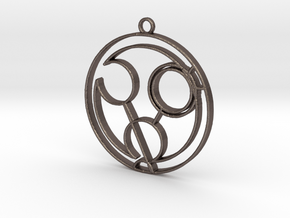 Hannah - Necklace in Polished Bronzed Silver Steel