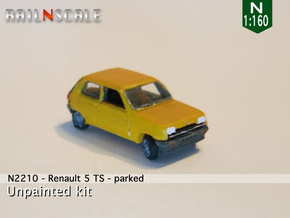 Renault 5 TS - Parked (N 1:160) in Tan Fine Detail Plastic