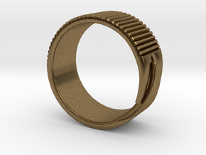 Rift Ring - EU Size 58 in Natural Bronze