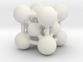Perovskite (ABO3) Crystal Structure (2cm) in White Natural Versatile Plastic