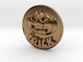 Trick Or Treat Coin in Natural Brass
