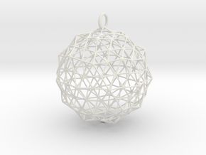 Christmas Bauble 1 in White Natural Versatile Plastic
