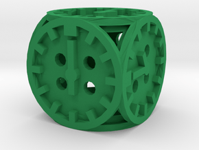 Dice7-clock in Green Processed Versatile Plastic