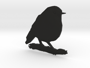 Poly Red Robin Bird in Black Natural Versatile Plastic