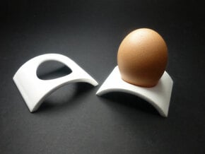 Egg Cup Twice in White Natural Versatile Plastic