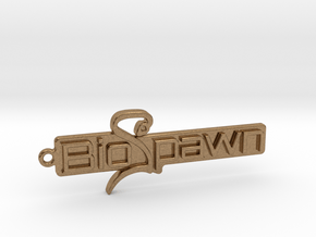BioSpawn Logo Keychain in Natural Brass