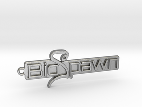 BioSpawn Logo Keychain in Natural Silver