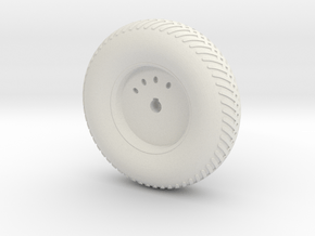 08A-LRV - Front Left Wheel in White Natural Versatile Plastic