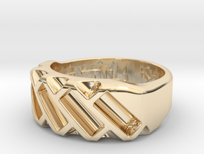 US7 Ring XVII: Tritium in 14k Gold Plated Brass