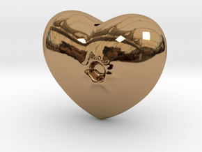 Heart Simple in Polished Brass