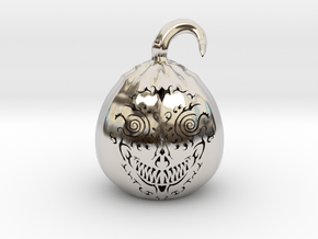 Pumpkin Skull 1 in Platinum