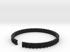 Arch1 - Small plastic bracelet. in Black Natural Versatile Plastic