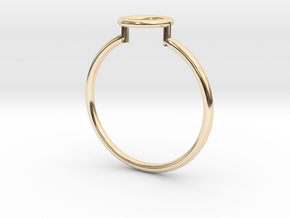 Open Circle Ring Sz. 8 in 14K Yellow Gold