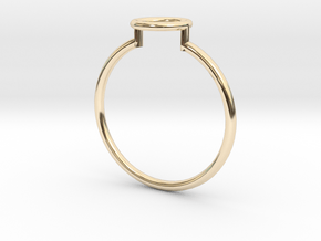 Open Circle Ring Sz. 9 in 14K Yellow Gold