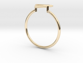 Open Triangle Ring Sz. 8 in 14K Yellow Gold