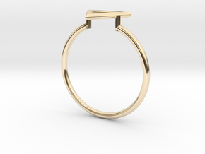 Open Triangle Ring Sz. 9 in 14K Yellow Gold