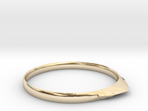 Edge Ring US Size 8 5/8 UK Size R in 14K Yellow Gold