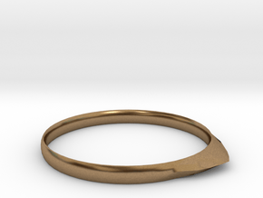 Edge Ring US Size 8 5/8 UK Size R in Natural Brass