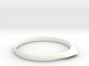 Edge Ring US Size 8 5/8 UK Size R in White Processed Versatile Plastic