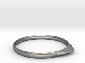 Edge Ring US Size 8 UK Size Q in Natural Silver